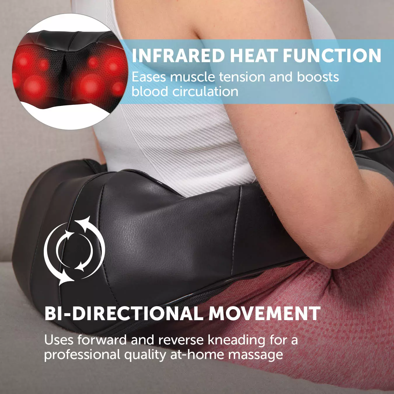 Infrared Roller Balls Lower Back Pain Massage Machine - China Back  Massager, Shiatsu Back Massager