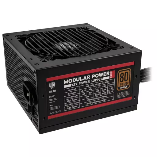 Kolink 850W 80 Plus Bronze Semi-Modular Power Supply
