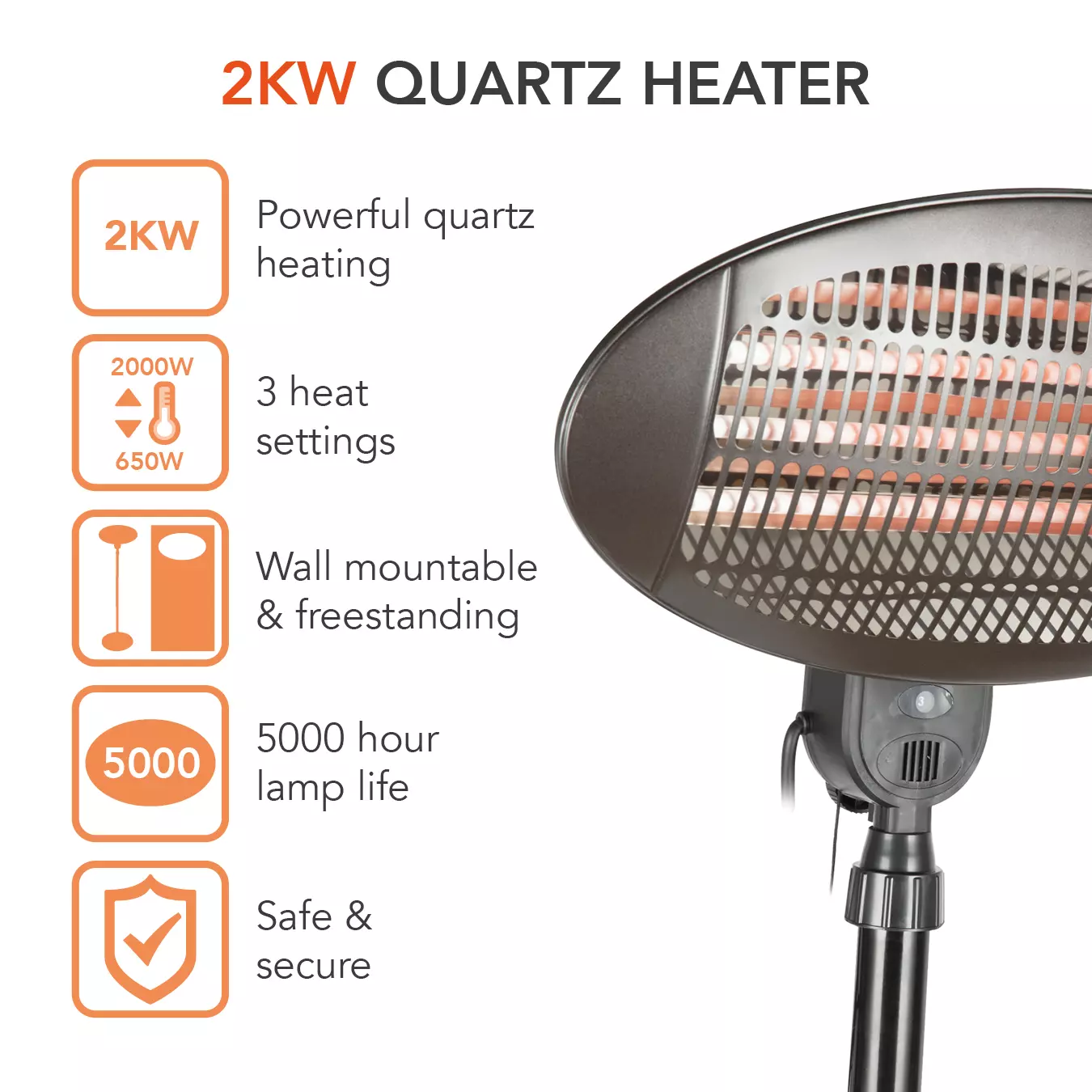 Quartz 200w Patio Heater | Heaters | Warmlite Products