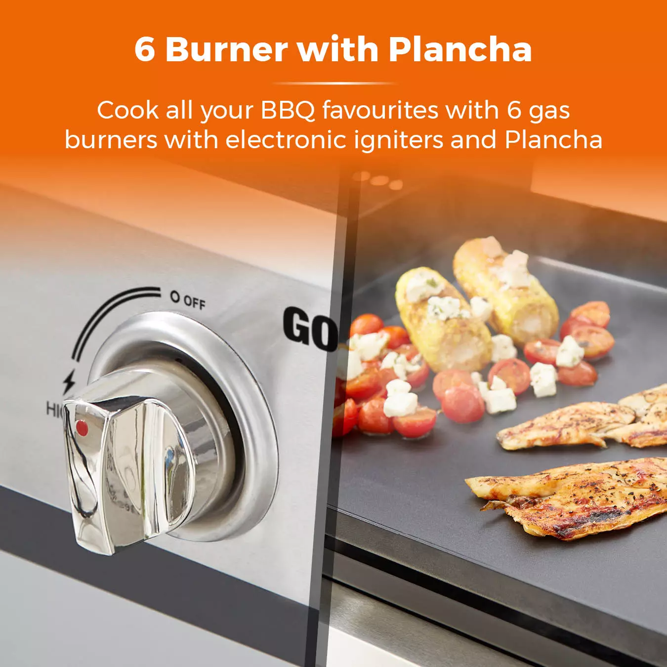 Plancha gas grill