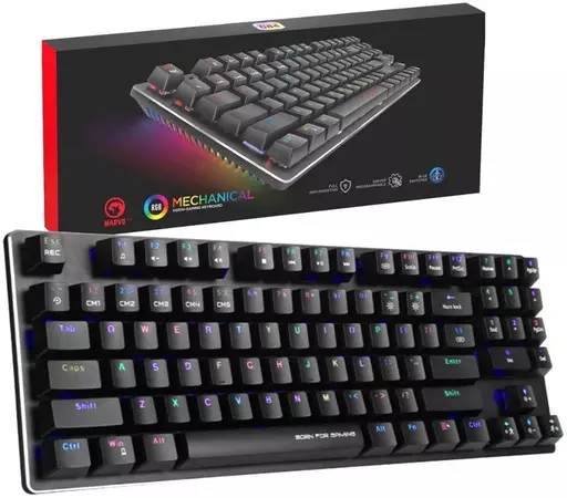 Marvo PRO KG934 TKL Form Factor RGB Mechanical Keyboard with Blue Switches