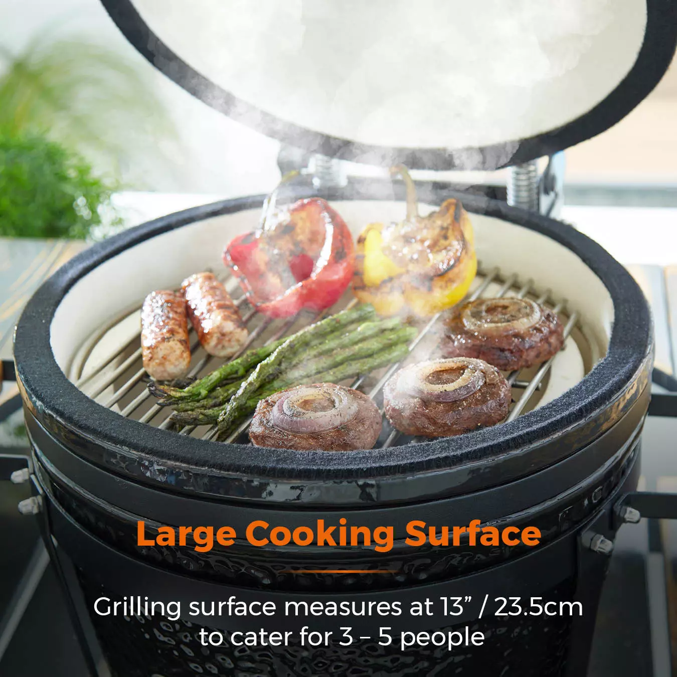 Kamado Maxi Ceramic Charcoal BBQ (Assorted Colours)