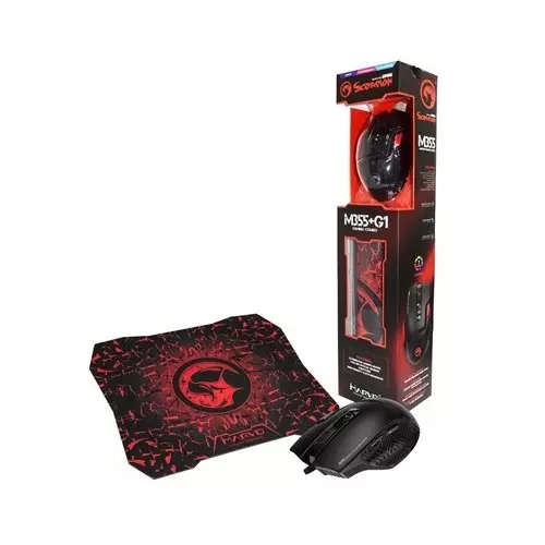 Marvo Scorpion M355+G1 Gaming Mouse and Mouse Pad