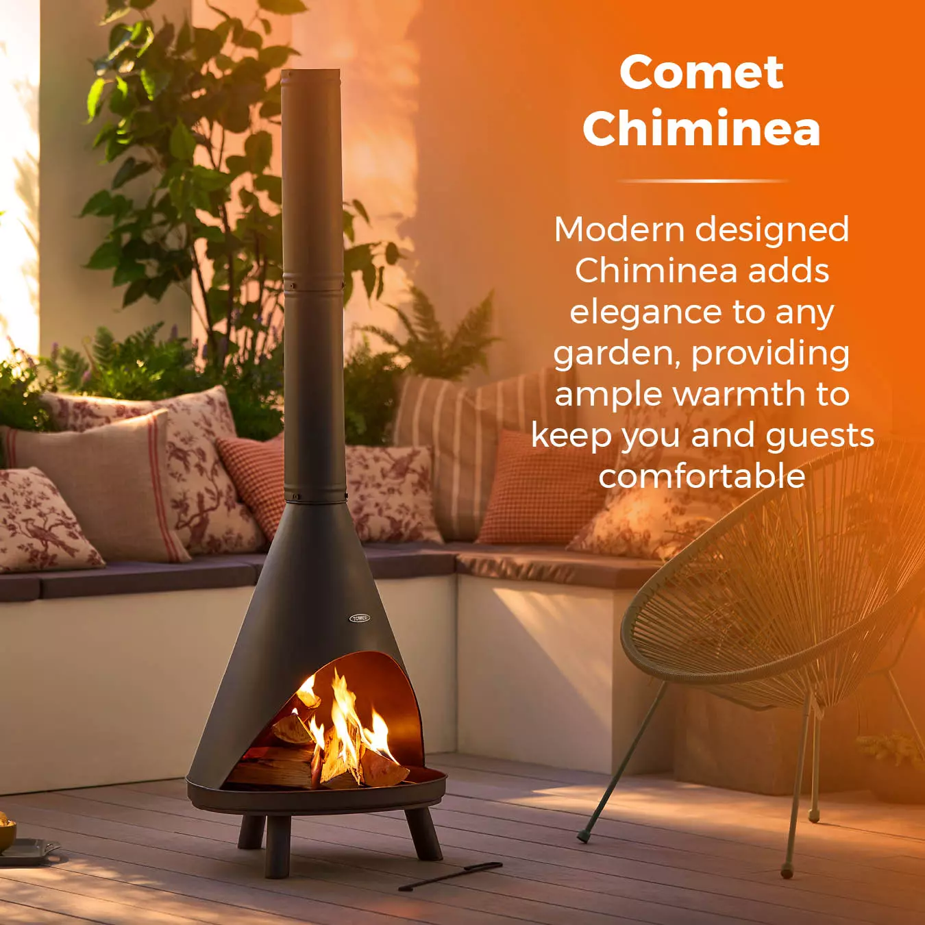 Comet Chiminea | T978538 | Outdoor Heating | Tower Housewares